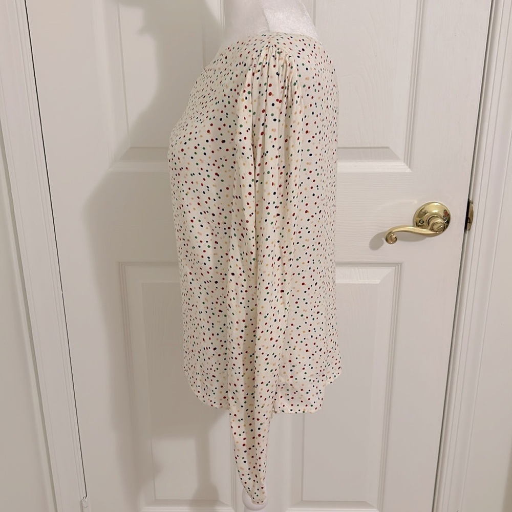Reformation Francine One Sleeve Shoulder Top Birthday Polka Dot Size Small - Picture 10 of 16